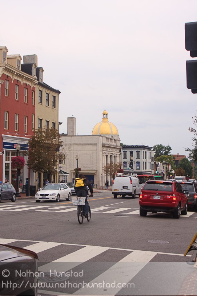 Looking down a street in Georgetown
